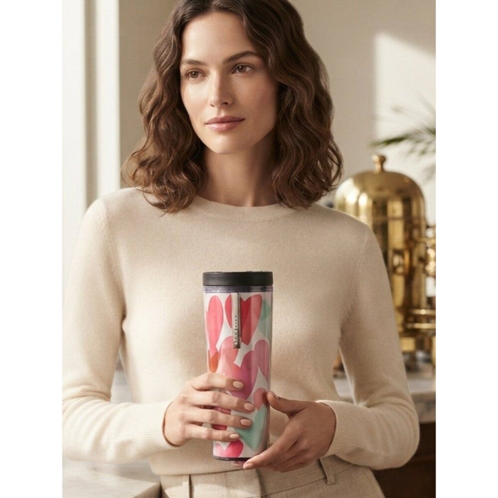 Starbucks 2013 Valentine's Heart Pattern 16 Oz. Tumbler
